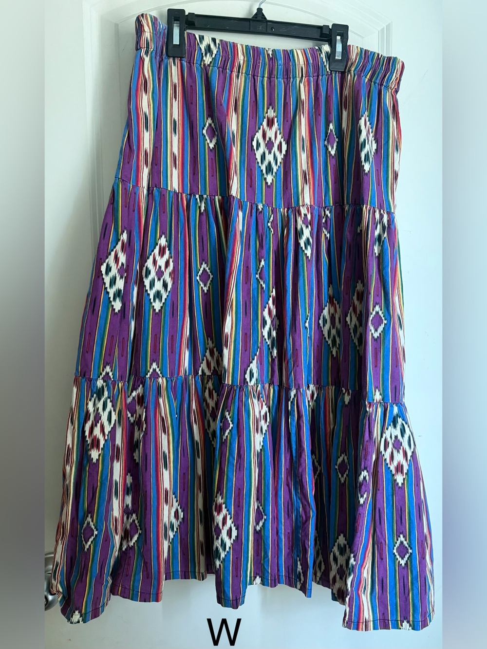 Vintage southwestern native Boho Skirt Stripe western rodeo sz 10 aprox gypsy